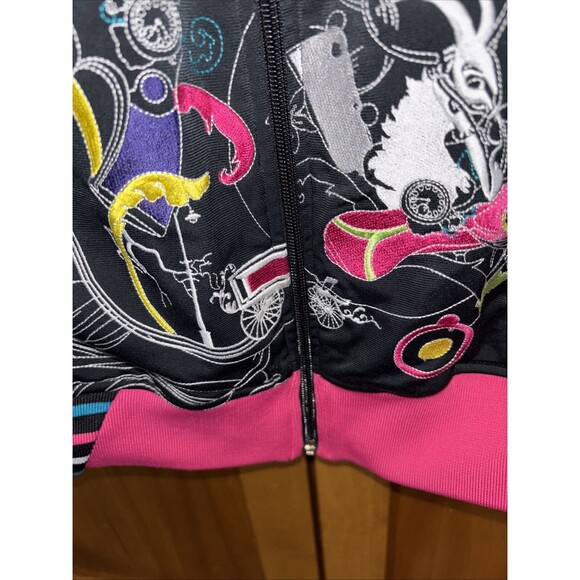 Artful Dodger Jacket Men 4X Allover Print Skater Hip Hop Paint Music Embroider - Picture 12 of 16